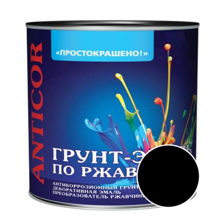 Заказать он-лайн Грунт-эмаль по ржавчине черная 2,7кг Простокрашено в интернет-магазине Строительный дом на Приморской 27 в Хабаровске с доставкой.