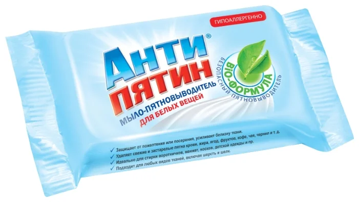 Заказать он-лайн Мыло-пятновыводитель для белых вещей АНТИПЯТИН 90г в интернет-магазине Строительный дом на Приморской 27 в Хабаровске с доставкой.