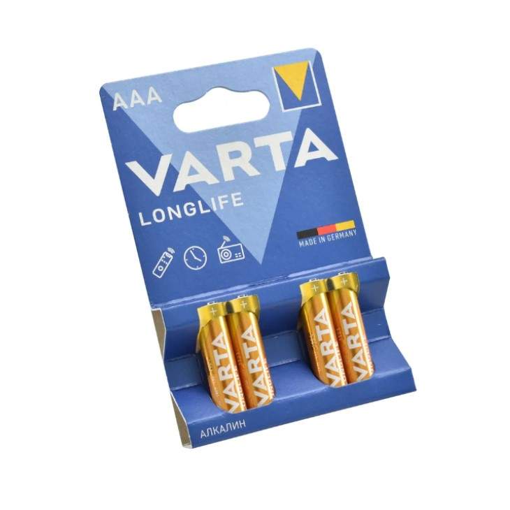 Заказать он-лайн Элемент питания ААА Longlife VARTA в интернет-магазине Строительный дом на Приморской 27 в Хабаровске с доставкой.