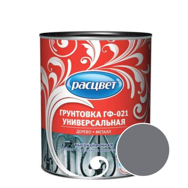 Заказать он-лайн Грунт ГФ-021 серый 0,9кг Расцвет в интернет-магазине Строительный дом на Приморской 27 в Хабаровске с доставкой.