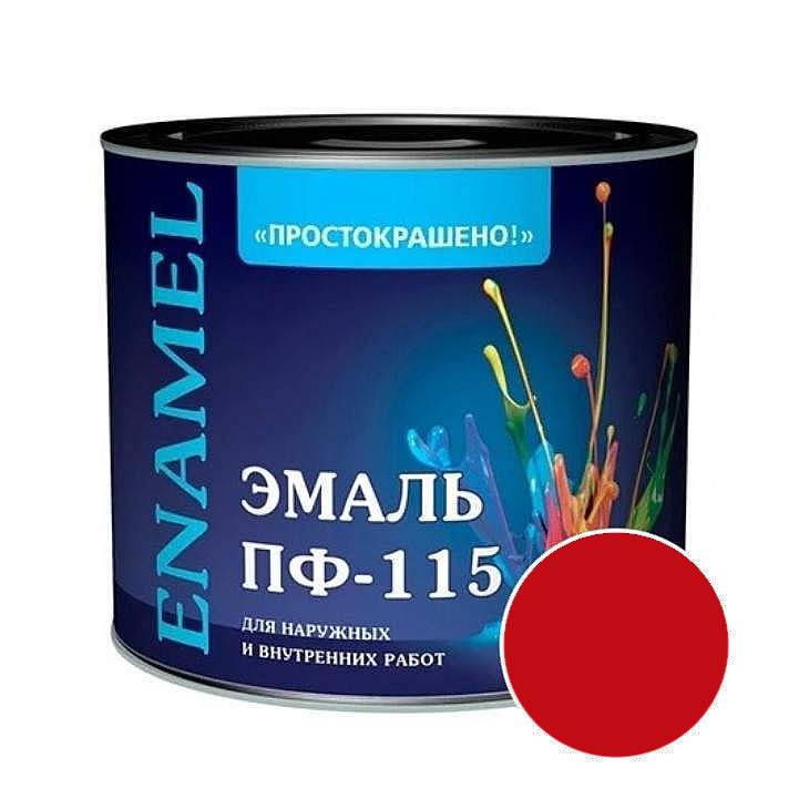 Заказать он-лайн Эмаль ПФ-115 красная 2,7кг ПРОСТОКРАШЕНО в интернет-магазине Строительный дом на Приморской 27 в Хабаровске с доставкой.