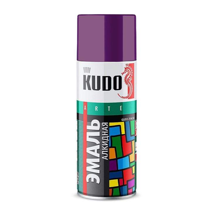 Заказать он-лайн Краска-спрей фиолетовая 520мл KUDO в интернет-магазине Строительный дом на Приморской 27 в Хабаровске с доставкой.