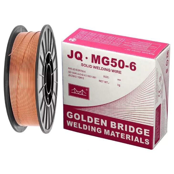 Заказать он-лайн Сварочная проволока омедненная "Золотой мост" JQ MG50-6 5кг 0,8мм в интернет-магазине Строительный дом на Приморской 27 в Хабаровске с доставкой.