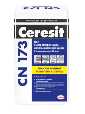 Заказать он-лайн Смесь для пола самовыравнивающаяся быстротвердеющая 20кг  CN173 Ceresit в интернет-магазине Строительный дом на Приморской 27 в Хабаровске с доставкой.