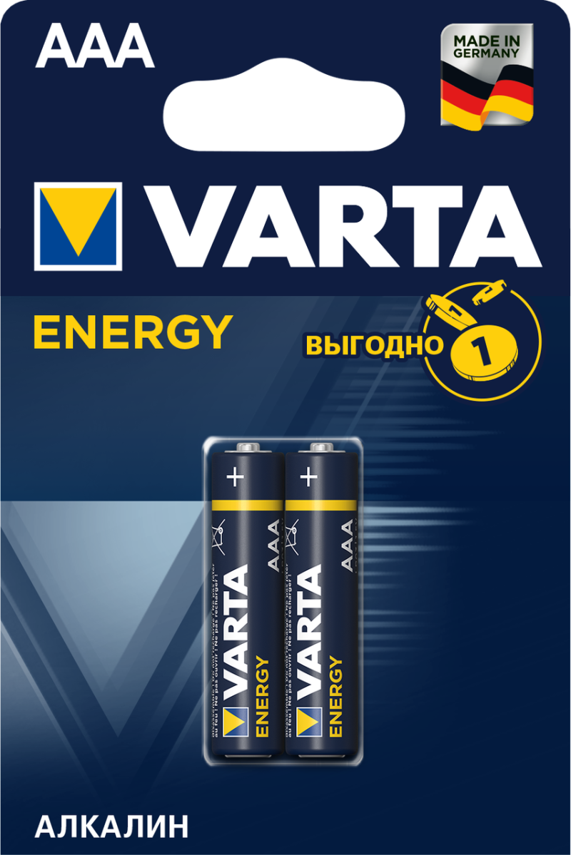 Заказать он-лайн Элемент питания VARTA Energy АА, 2шт в интернет-магазине Строительный дом на Приморской 27 в Хабаровске с доставкой.