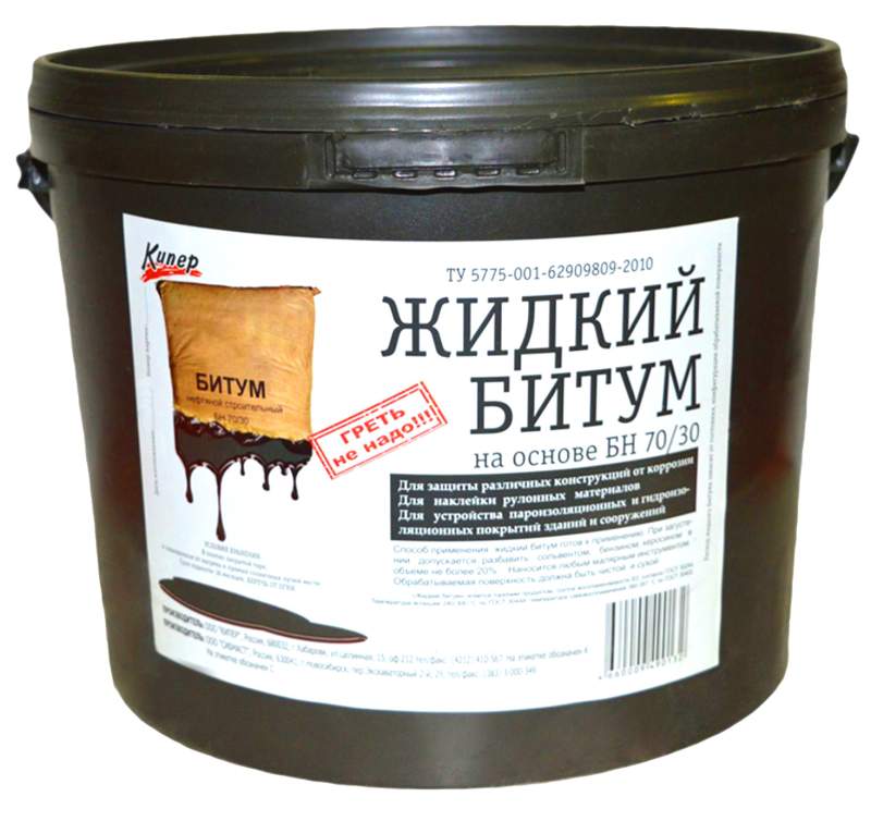 Заказать он-лайн Жидкий битум 30л на основе БН 70/30 в интернет-магазине Строительный дом на Приморской 27 в Хабаровске с доставкой.