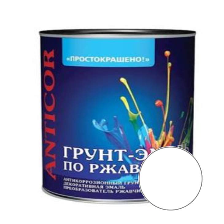 Заказать он-лайн Грунт-эмаль по ржавчине белая 1,9кг  Простокрашено в интернет-магазине Строительный дом на Приморской 27 в Хабаровске с доставкой.